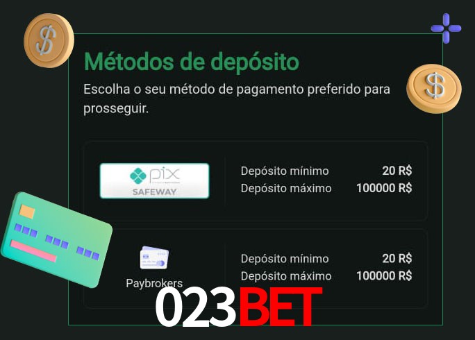 O cassino 023Bet oferece uma grande variedade de métodos de pagamento